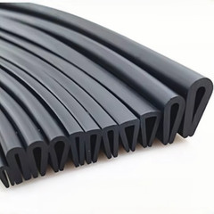 Black Rubber U-Shaped Edge Guard Decorative Sealing Door Table Edging Protector