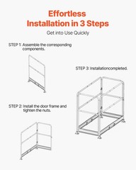 6 Foot Scaffolding Safety Guardrail, Rustproof Solid Carbon Steel Scaffold Guard