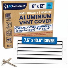 6×12 Inch (Duct Opening) Aluminum 1-Way Air Flow Vent – HVAC Vent Cover fo