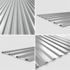 10 FT Galvalume Corrugated Steel Panel 50 PCS, 35.43in Coverage Roofing Sheet