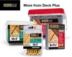 Deck Plus 3 Inch Wood Screws #10 Exterior Epoxy Coated Fence Decking 5lb Box