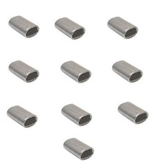 10 Pieces 5/32 Inch Stainless Steel Marine Wire Rope Oval Crimping Sleeves