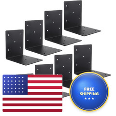 Aoklit 8 Pcs 6 X 6 X 5 Heavy Duty Steel Ll Right Angle Bracket 6X6 Steel Corner