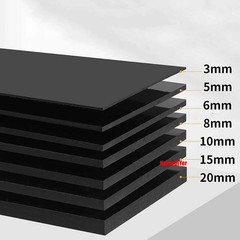 PP Plastic Sheet Plate Polypropylene Board DIY Project Model Thick 2-30mm Black