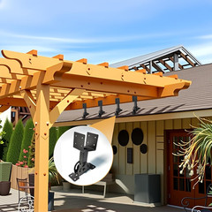 4×4 Heavy Duty Roof Riser Brackets Kit 3 Pcs Adjustable Angle Pergola Brackets 4
