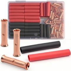 SVAAR 14-12 Gauge Flared Barrel Butt Splice Connectors Kit 50PCS 14-12 AWG No…