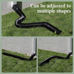 1 Pack Flexible Gutter Downspout Extensions Extendable from 21″ to 67″, Downs…