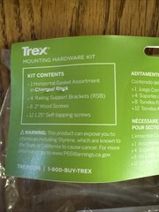 5x Trex Mounting Hardware Horizontal Charcoal Black BKHZACCYKIT 2x 22.5 GasketPK