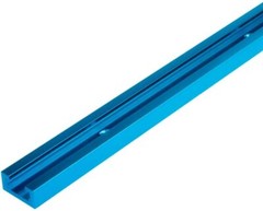 POWERTEC 71169 48-Inch Universal T-Track with 2 Hold-Down Clamps, anodized blue