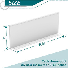 8 Pack Gutter Valley Splash Guards,Rainwater Roof Rain Diverter Downspout Gutter