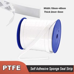 White Self Adhesive PTFE Sponge Seal Strip Width 10mm-40mm Thickness 2mm – 5mm