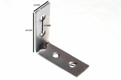 Corner Brace Angle Bracket 40mm X 16mm X 1.5mm 4mm Hole BZP Pack Of 10