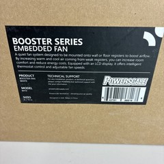 4″ x 10″ Smart Vent Air Booster Register Fan with Humidity Sensor & LCD Display