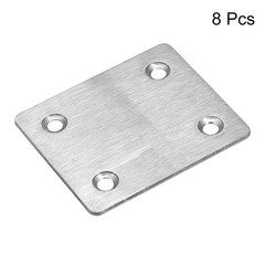 Repair Plate, 60mm x 50mm, Flat Fixing Mending Bracket Connector, 8 Pcs
