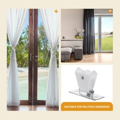 8Pcs Reusable Curtain Cord Locks with Pulley for Window Curtain Fittings