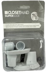 ClosetMaid SuperSlide 51058 Closet Rod Side Wall Brackets White- {149}