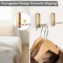 Dntorx Folding Coat Hooks 2 Pcs Foldable Gold Wall Hooks Heavy Duty Foldable