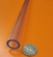Kmac Polycarbonate Round Clear Tube / Tubing .750″ x .500″ (3/4″ x 1/2″)