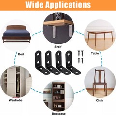 Lot Heavy Duty L Shaped Corner Brace 90 Degree Right Angle Bracket 40mm x 40mm