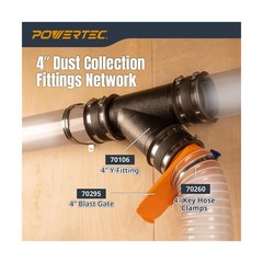 POWERTEC Clear PVC Pipe 4″ x 36″ Long, 4PK Rigid Plastic Tubing, Round Tube C…