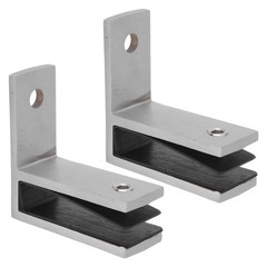 2 Pcs Railing Glass Holder Cabinet Clips Panel Clamp Bracket for Pool