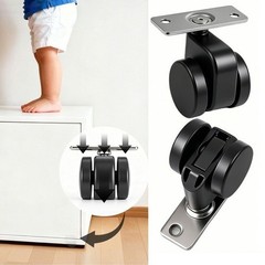 Swivel Casters with Brake – Cold Rolled Steel and Plastic Construction