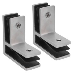 2 Pcs Glass Hardware for Railings Support Clips Bracket Fence Clamp