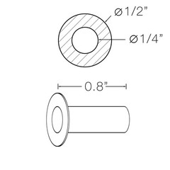 Fayevorite Stainless Steel Protective Sleeves for 1/8″ 5/32″ or 3/16″ Silver