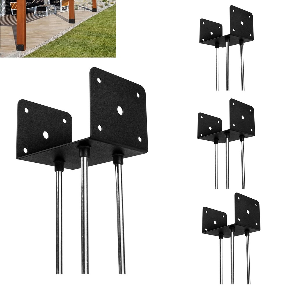 6×6 Concrete Post Anchor, U Shape Fence Post Holder, Pergola Brackets Deck Po…