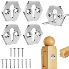 4 Sets Newel Post Fastener, Newel Post Mounting Kit Wood Handrail Installatio…