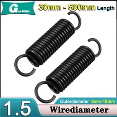 1.5mm Spring Steel Tension Extension Spring Length 30mm-500mm, Outer Dia 8-18mm