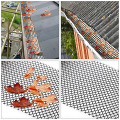 1Set Gutter Guard Mesh Plastic Screen for Home Use with Easy Attachment Stakes