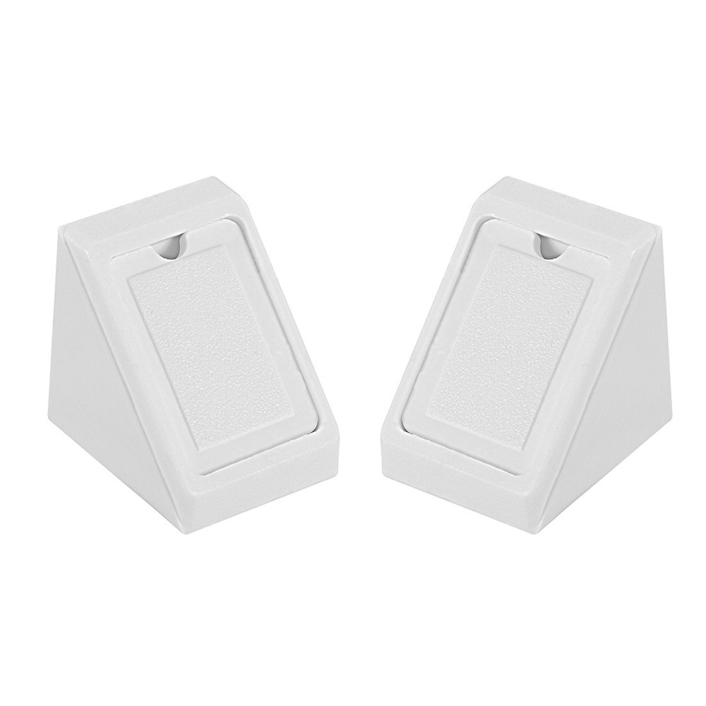 20 x20 x17.5mm 2 Holes Plastic Corner Braces Angle Brackets White 50 Pcs.