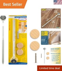 Durable Newel Post Anchor Kit with Fast Wrench-Free Installation and Wood Plugs