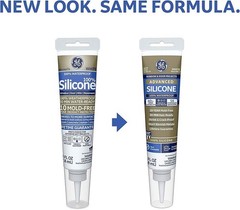 GE Advanced Silicone Window And Door Sealant Clear, 2.8 Oz.