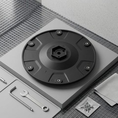 Black Plastic Disc for Ecovacs For Goat O500 O600 O800 O1200 G1 Models