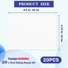 20PCS Vinyl Siding Repair Kit, Self-Adhesive Vinyl Siding and Fence Repair Tape