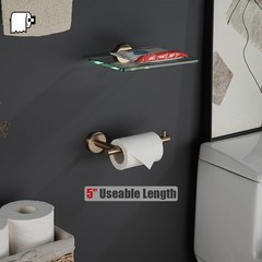 JQK 5-Piece Bathroom Hardware Set Champagne Bronze Wall Mount Towel Bar TP Holde
