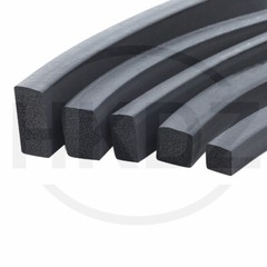 Black EPDM Rubber Foam Sealing Strip Flat Bar For Cabinet Door Seal 10mm- 40mm
