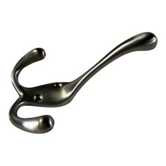 3 Designer Impressions Satin Nickel Heavy Duty Coat & Hat Hook #58005SN NEW