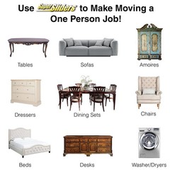 Super Sliders 4912895N Reusable Furniture Moving Kit For All Floor