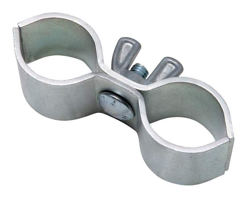 National Hardware N344-630 Zinc-Plated Silver Steel Gate Pipe Clamp 0.38 L in.