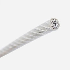 304 Stainless Steel Wire Rope Cable PVC Plastic Coated Dia 0.6mm~12mm 7*7&7*19