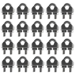 HSTECH 20PCS 1/8 Inch M3 304 Stainless Steel Wire Rope M3-1/8''