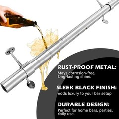 Bar Rail Foot Rest Kit Zonon 6 ft Stainless Undercounter