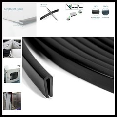 Rubber Edge Trim Black, U Channel PVC Plastic, Metal Edge Protector Fit for 0…