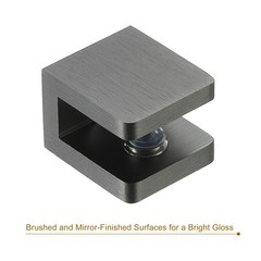 Glass Shelf Clamp, 10Pcs Glass Clip Holder Support for 5-8 mm Thick, Black