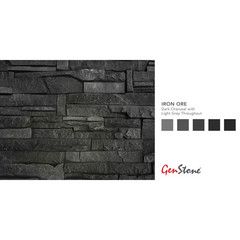 GenStone Siding Panel Faux Stone Wall Poly Interlocking DIY Waterproof Exterior
