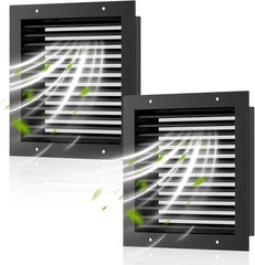 2 Pack 12×12 Aluminum Gable Vents with Screen for Attic Sheds Walls
