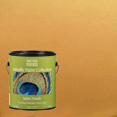 Olympic Gold Metallic Paint – 1 Gal Satin Water-Based Decorative Finish
